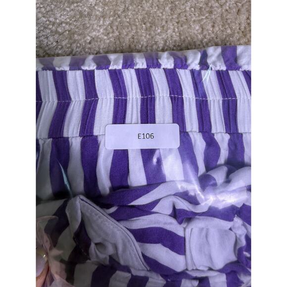 Pretty Garden Womens Dress size Small Mini Purple Striped Beach Boho E106 - Picture 12 of 12